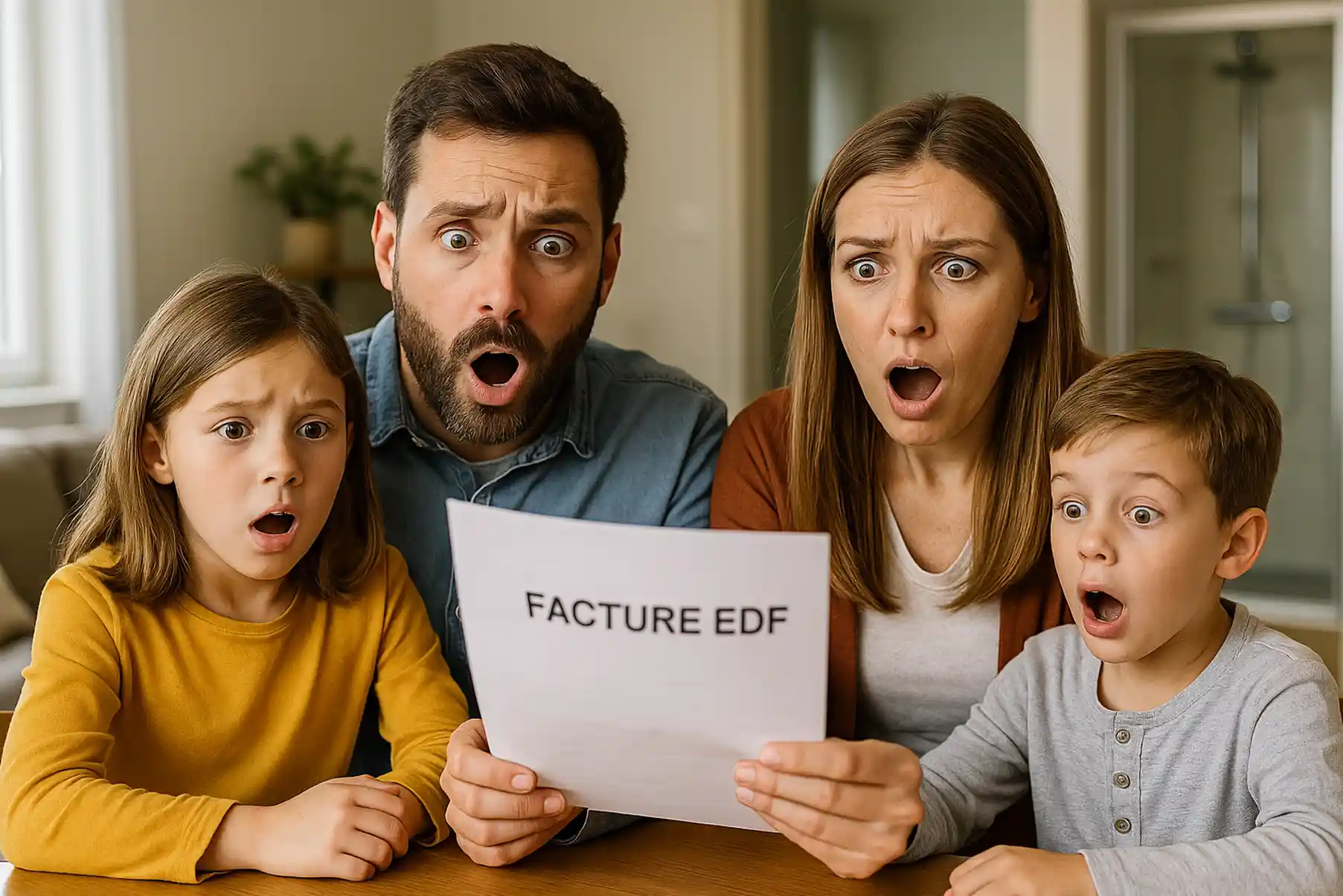 Famille française choquée en découvrant une facture EDF élevée